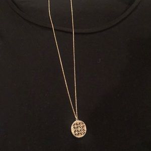 Gold medallion necklace
